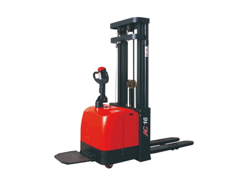 1.6ton stand on electric stacker 